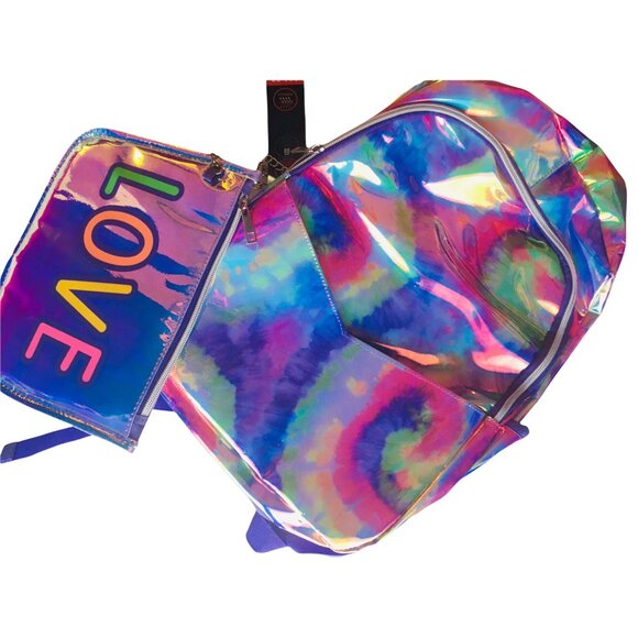 Wonder Nation 17 in Backpack Silver Purple Multicolor Iridescent SC016 - Picture 2 of 3